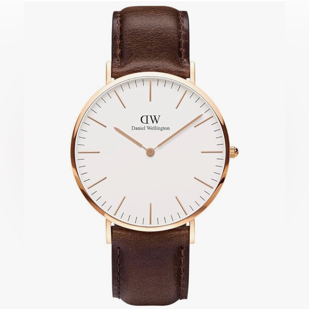 Daniel Wellington Men's Classic Bristol Watch Italian Brown Leather Band